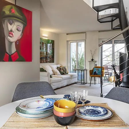 Apartament Giresio 41 - Your Penthouse With Rooftop Garden In Navigli - Wifi Mediolan